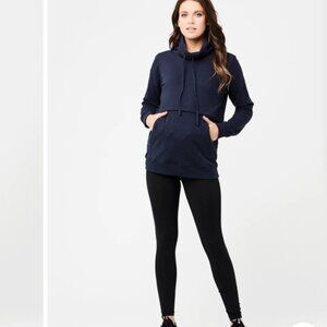 Ingrid & Isabel Ripe Maternity Joey Nursing Jumper Navy Size XL NWT $96